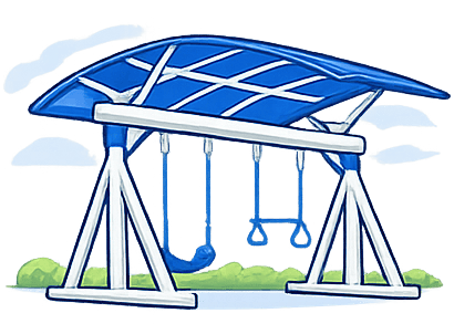 All day shade canopy icon